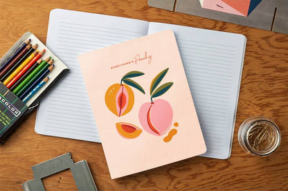 Everything's Peachy Medium Layflat Notebook