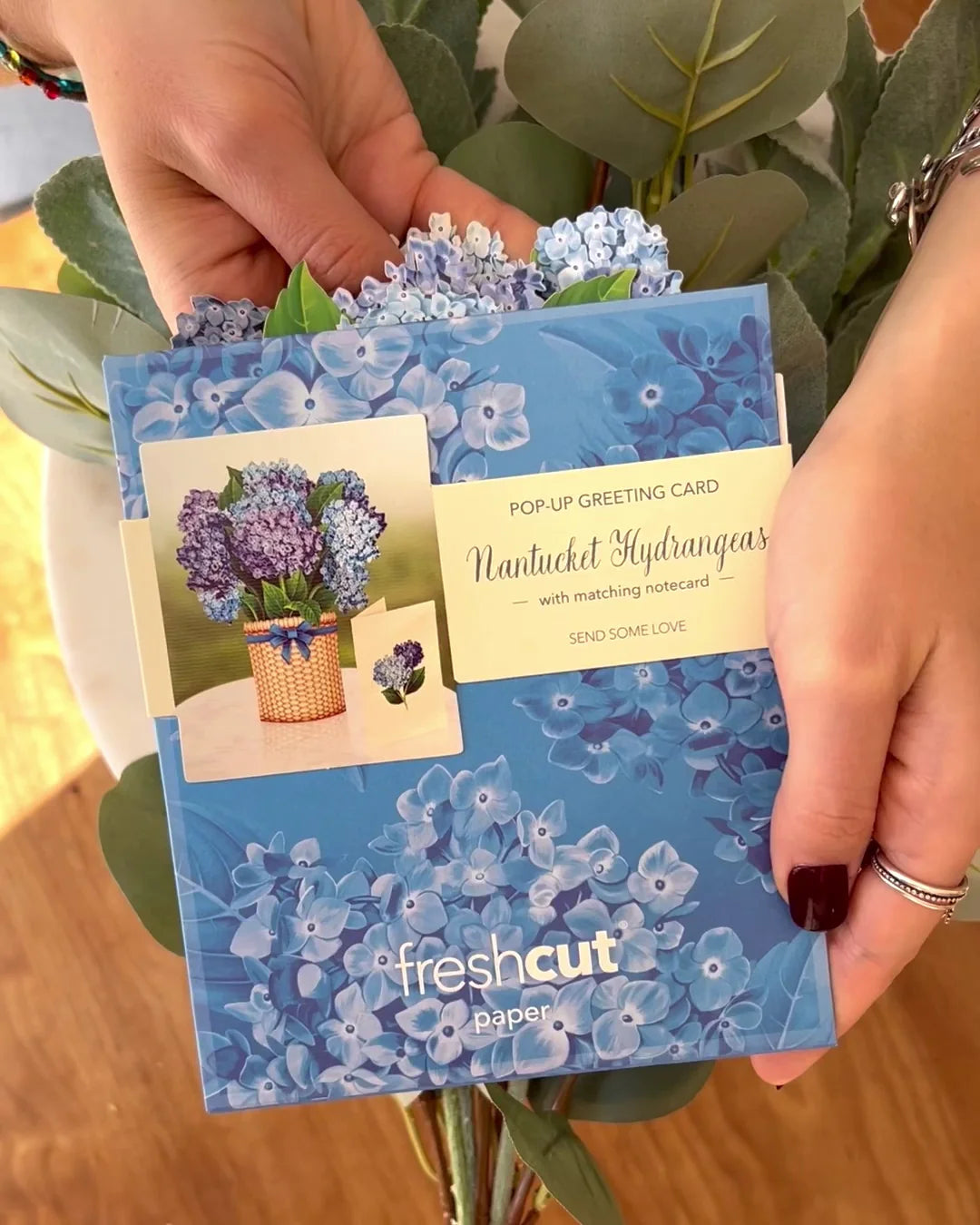 Mini Nantucket Hydrangea Pop Up Card