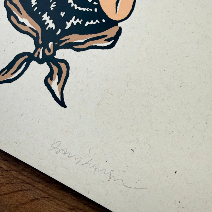 Black Lab Cowdog - Signed 8x10in Silkscreen Print