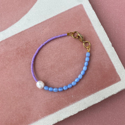 Two Tone Bracelet - Periwinkle & Lilac
