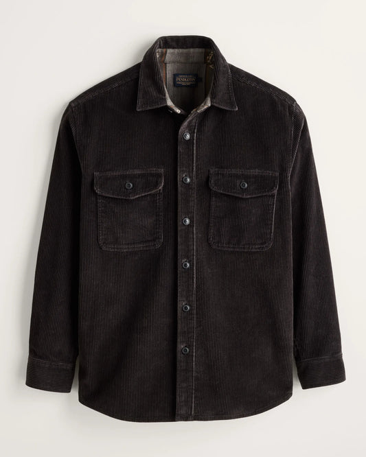 Belmont Corduroy Overshirt - Charcoal