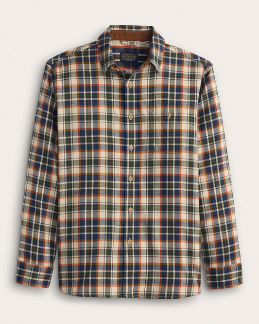 Fremont Flannel Shirt - Tan Multi Plaid