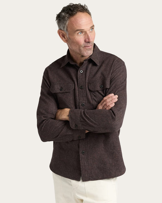 Burnside Flannel Shirt - Brown Heather