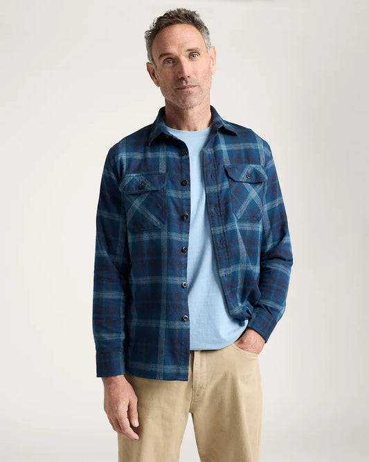 Burnside Flannel Shirt - Denim Plaid