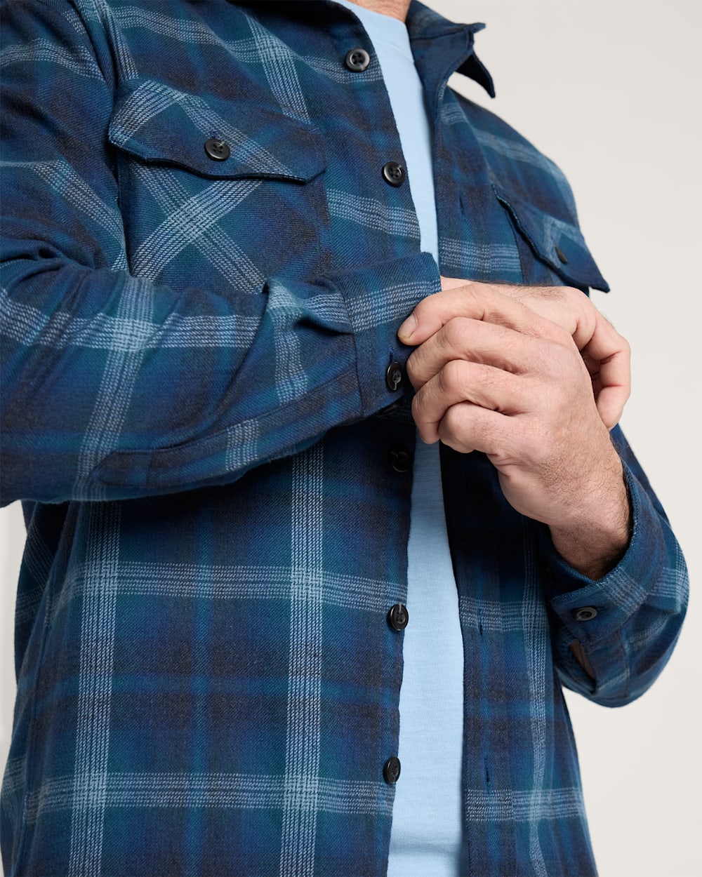 Burnside Flannel Shirt - Denim Plaid
