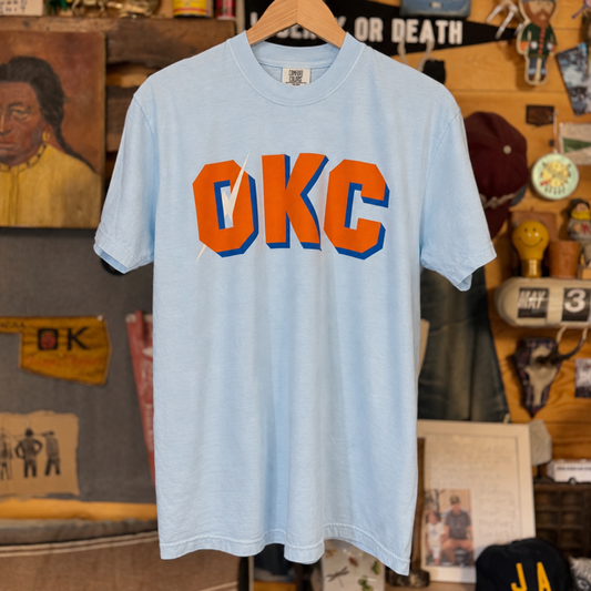 OKC Bolt Drop Tee - Chambray