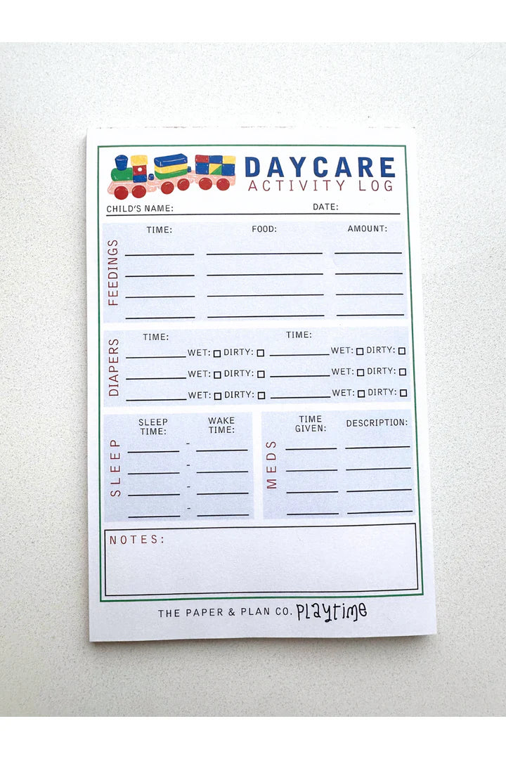 Kid's Imagination Playtime Pads - Daycare Activity Log