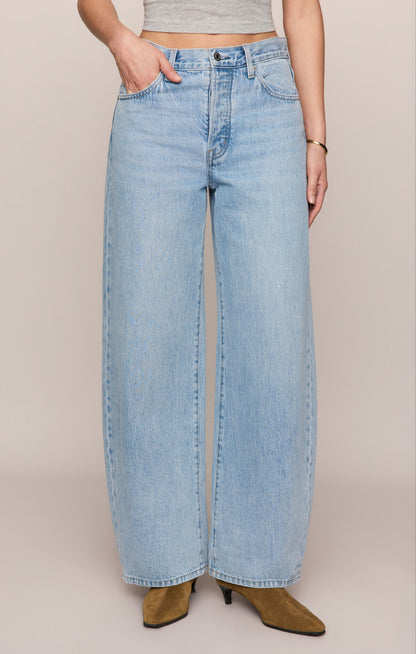 The Show Off High Rise Bowed Jean - Indigo Bloom