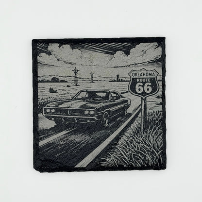 Route 66 Oklahoma Slate Coasters