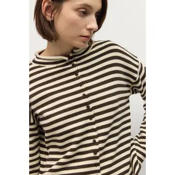The Cecelia Cardigan - Brown/Cream