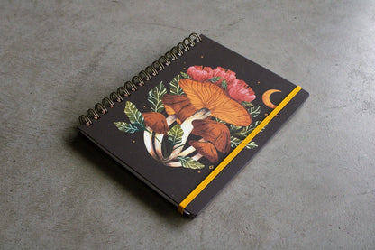 Midnight Mushroom Hardcover Spiral Sketchbook