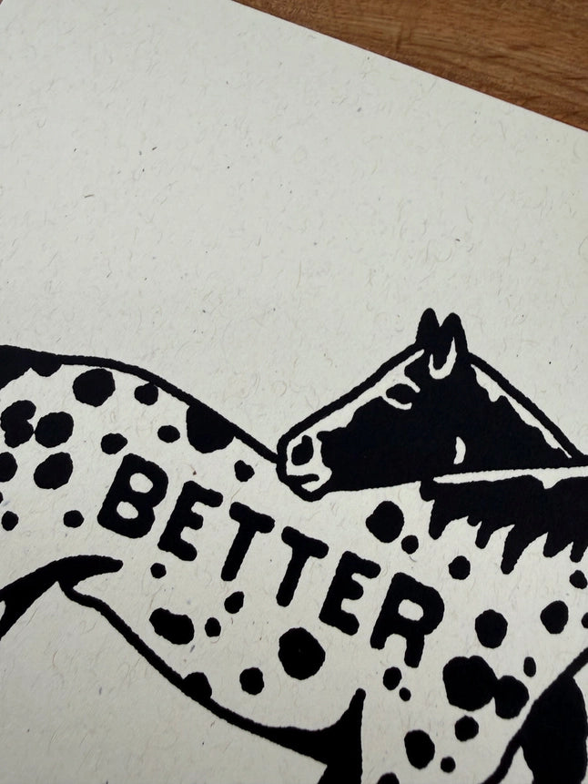 Better Together Horses - Signed 10x8in Silkscreen Print