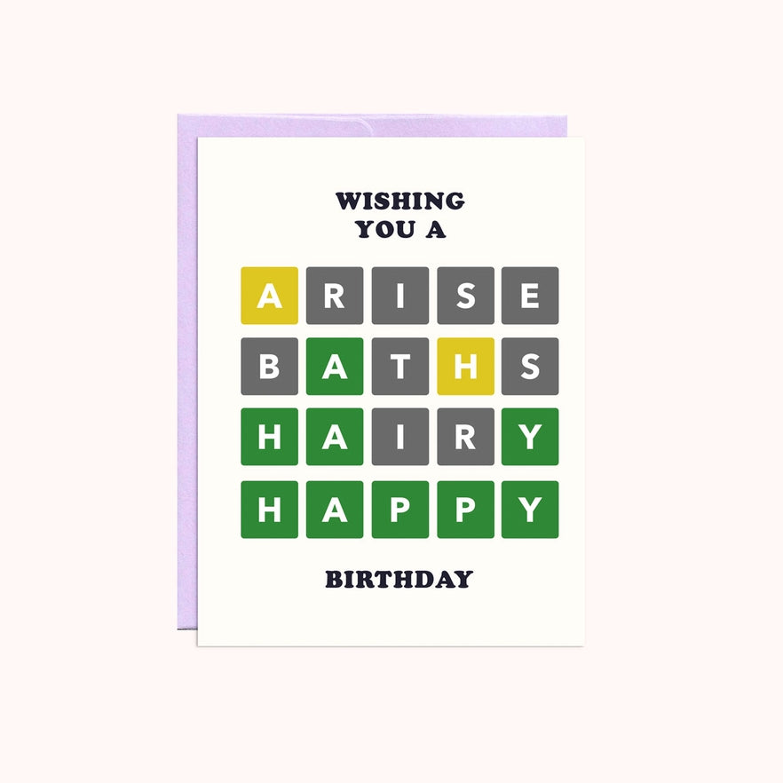 Wordle Birthday Card