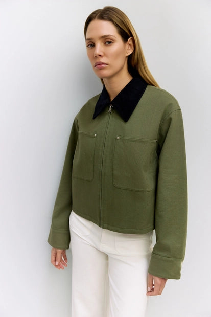 Laurel Jacket - Olive/Navy