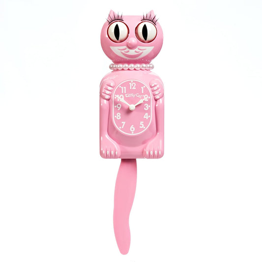Pink Satin Miss Kitty Cat Klock