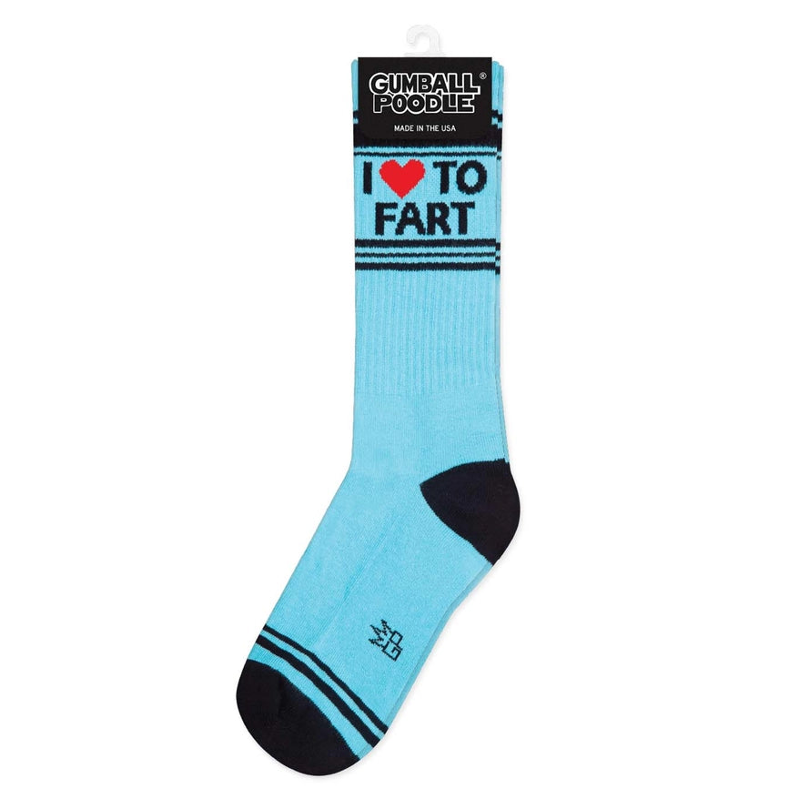 I ❤️ To Fart Gym Crew Socks