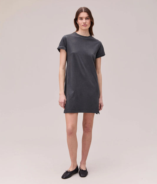 The Relaxed Mini Tee Dress - Stretch Limo