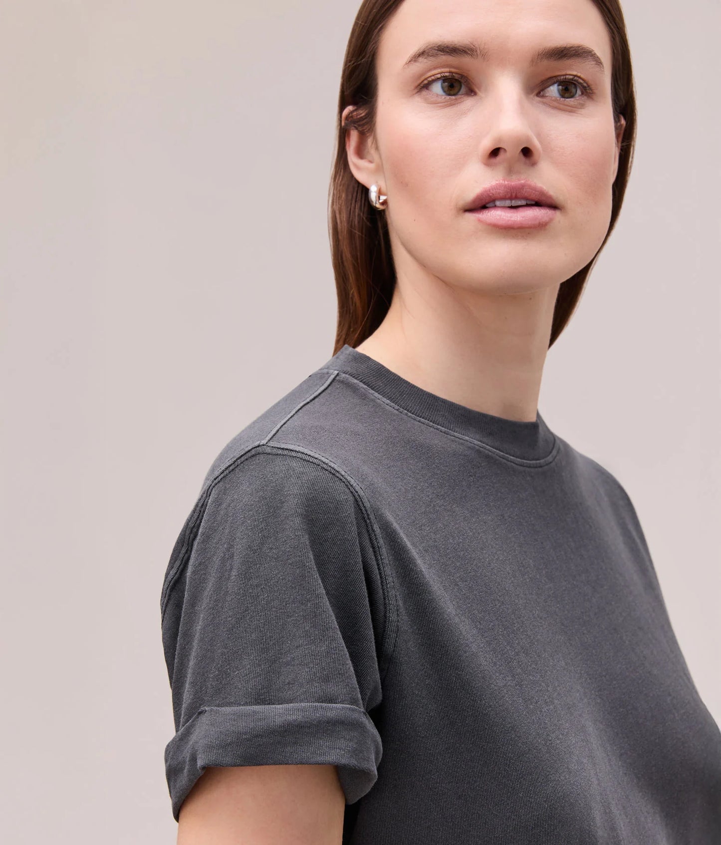 The Relaxed Mini Tee Dress - Stretch Limo