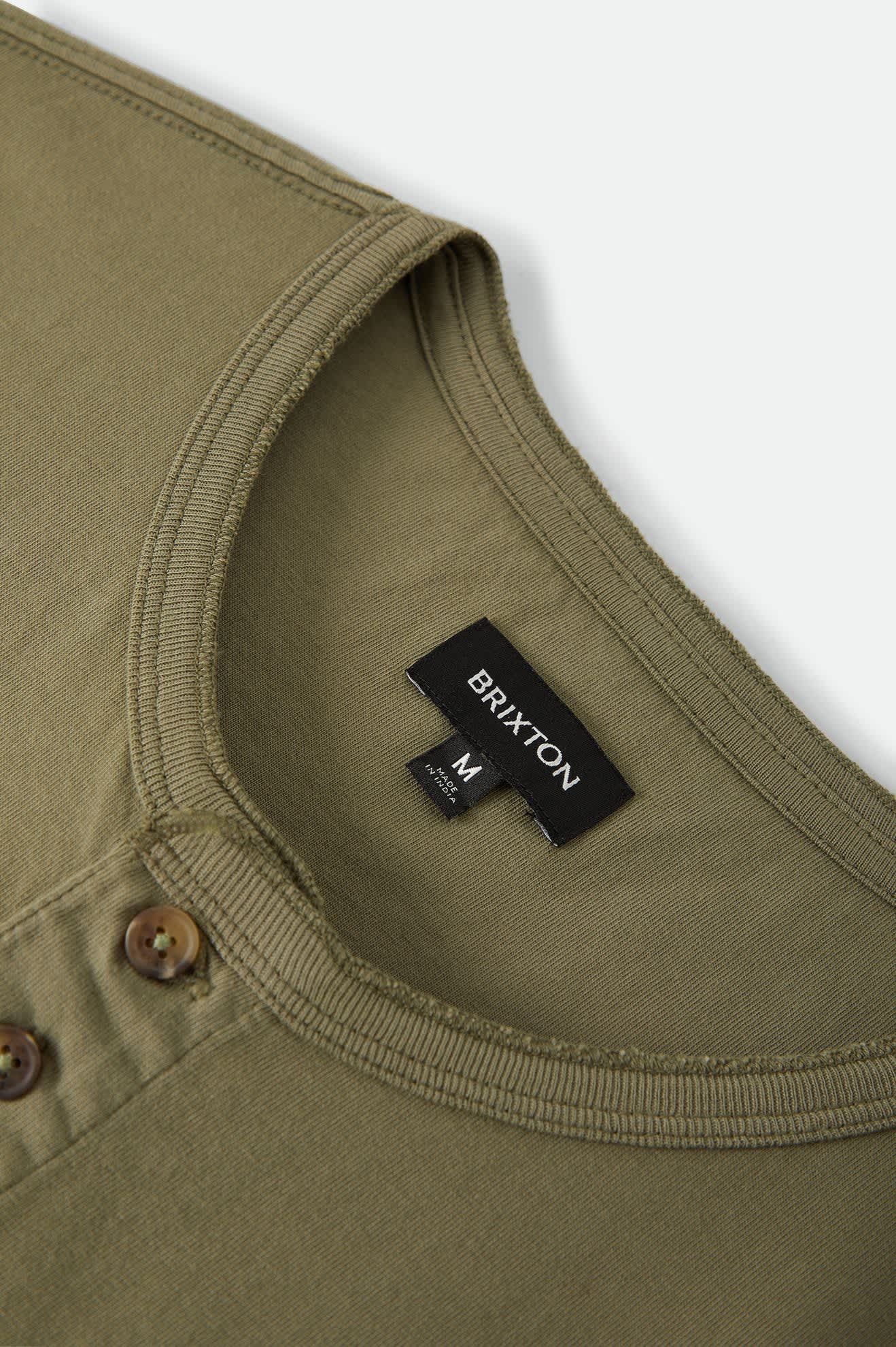 Baseline Henley T-Shirt - Olive Surplus Vintage Wash