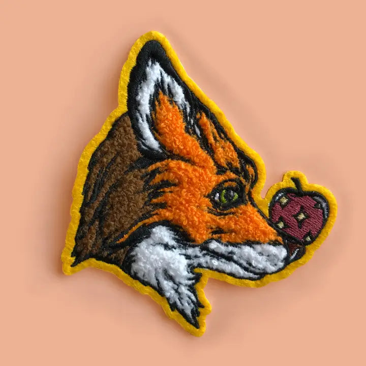 Mr. Fox Chenille Iron on Patch