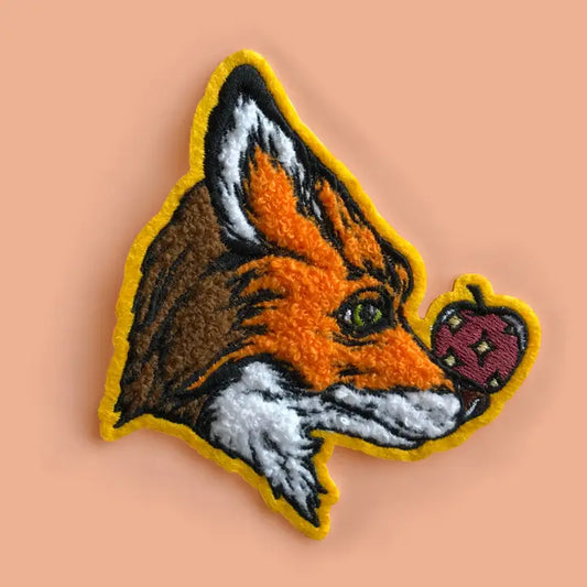 Mr. Fox Chenille Iron on Patch
