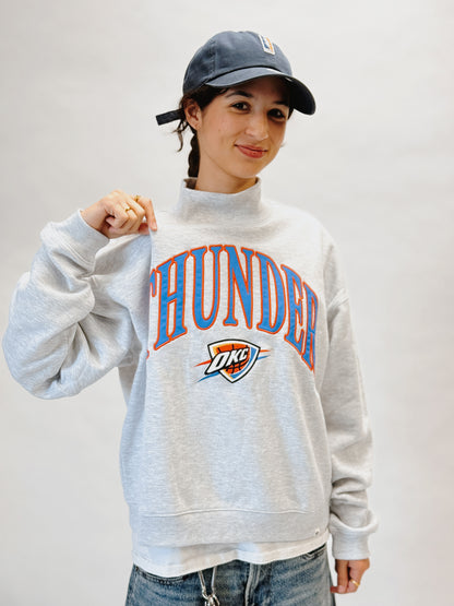Women's Thunder Mock Neck Pullover - Grey Relay