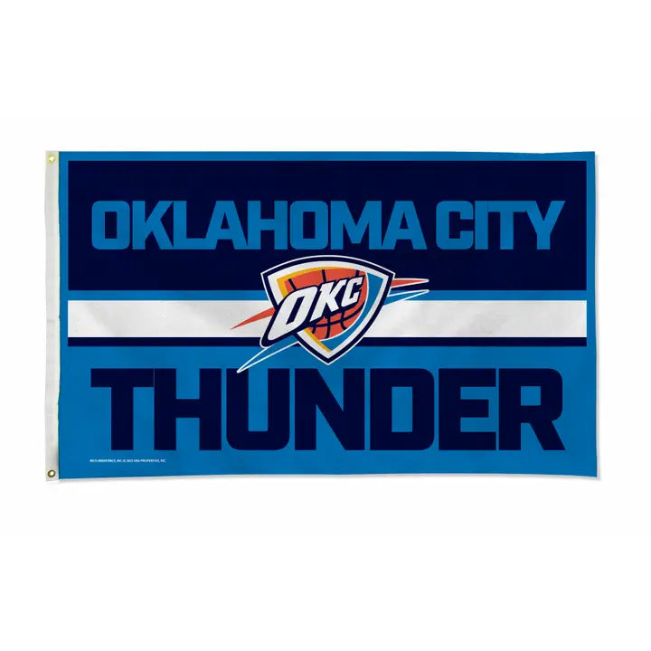 Oklahoma City Thunder Bold Fgb Banner Flag (3x5)