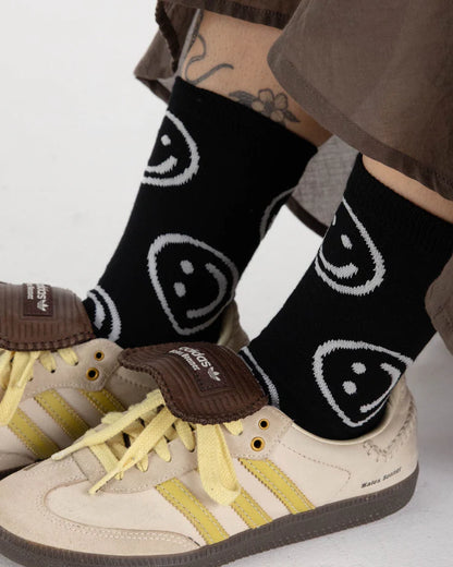 Crew Sock - Black Happy