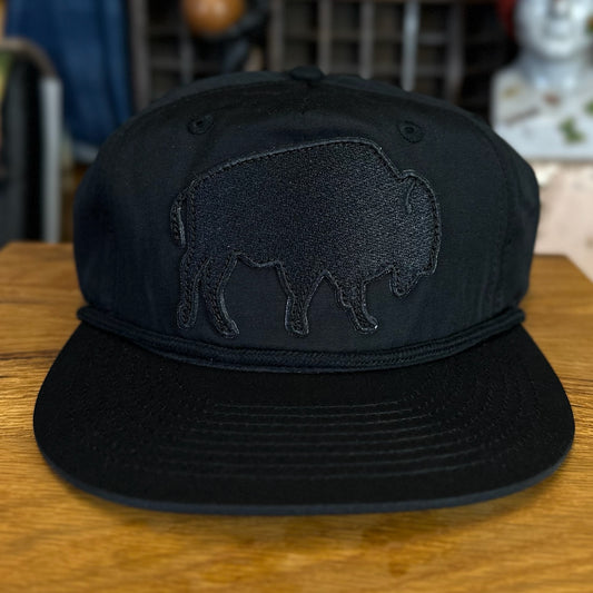 Black Bison Hat - Black