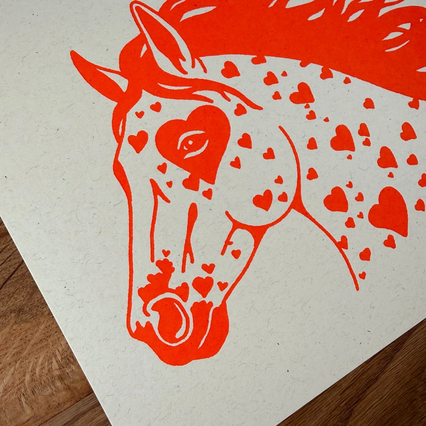 Bronco Hearts - Signed 10x8in Silkscreen Print