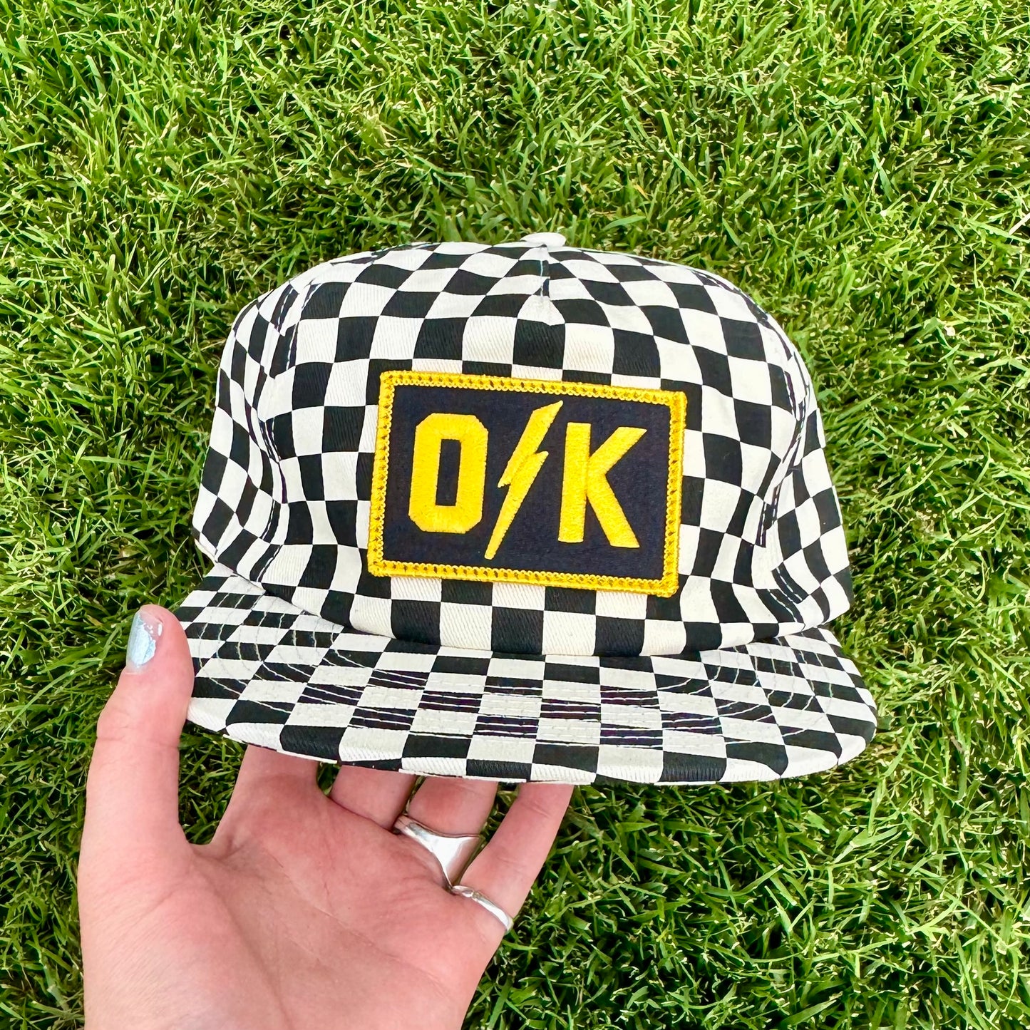 O Bolt K Hat - Black/White Checkered