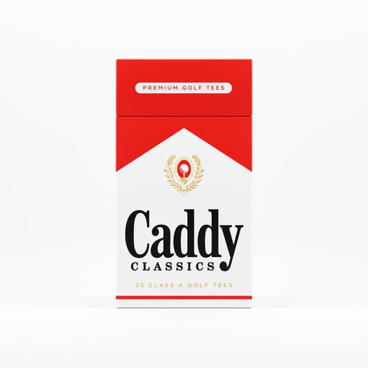 Royal Reds | Golf Tee Holder + 10 Bamboo 2¾ Inch Tees