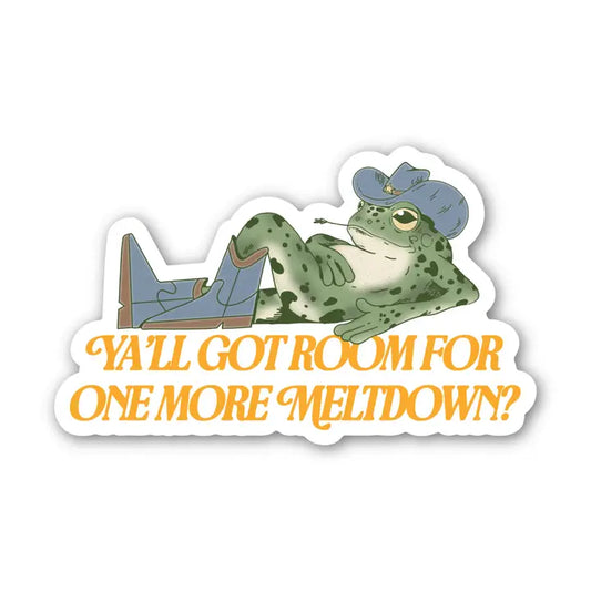Y'all Got Room Cowboy Frog Sticker