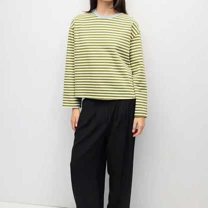 The Jessie Top - Olive/Cream/Blue