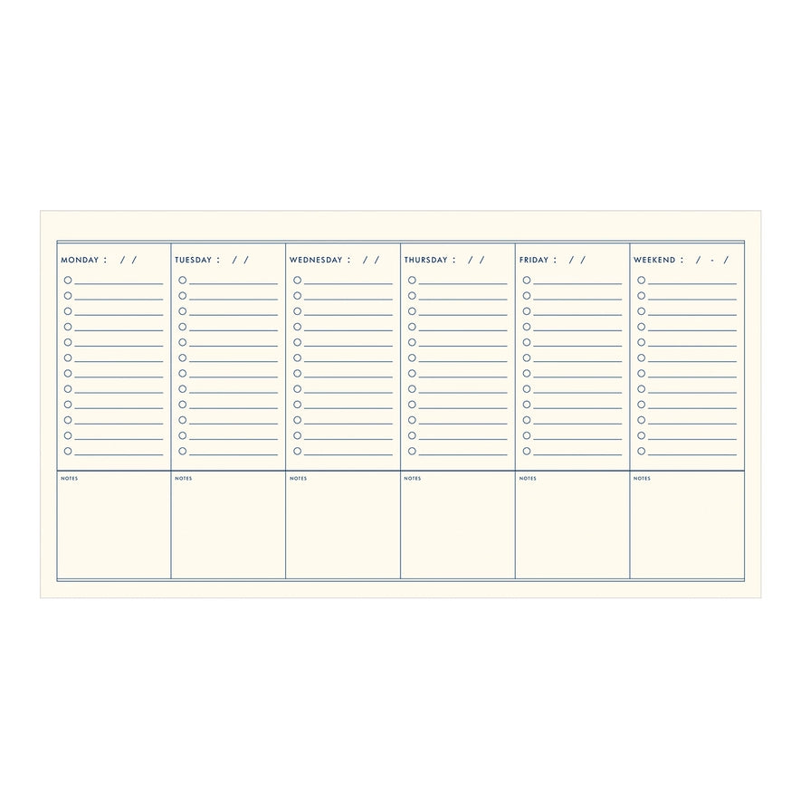 Ruler Grid Weekly Desktop Planner - Forest Green