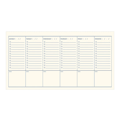 Ruler Grid Weekly Desktop Planner - Forest Green