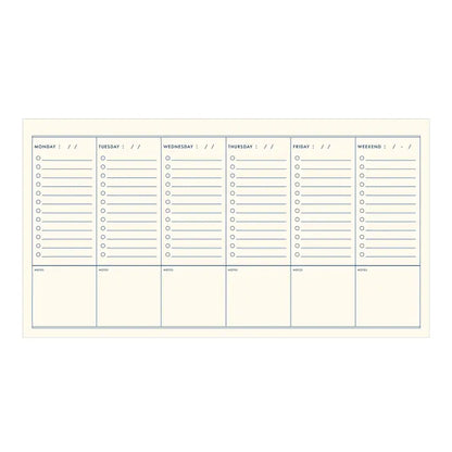 Standard Checklist Undated Weekly Planner - Sky Blue