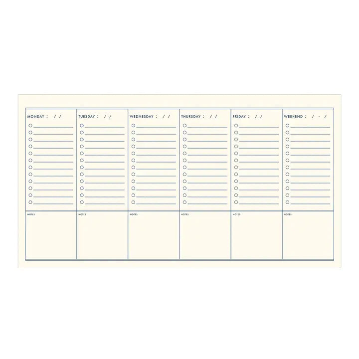 Grid Undated Weekly Planner