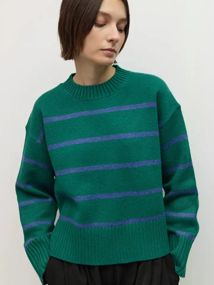 The Casey Sweater - Green/Blue