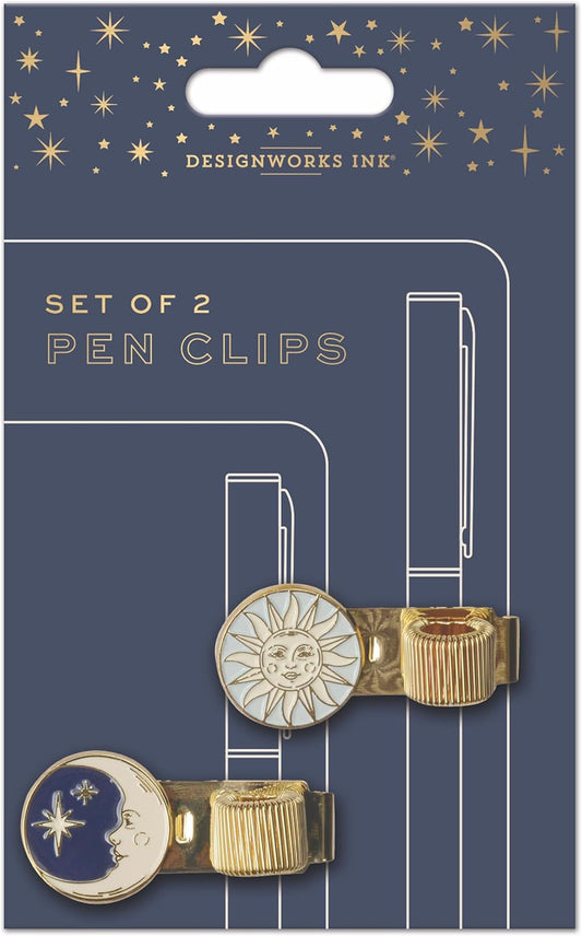 Set of 2 Pen Clips - Celestial