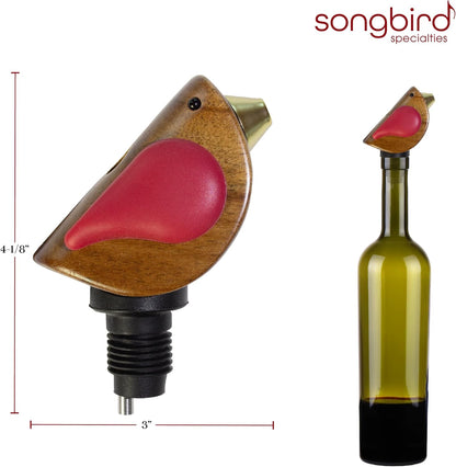 Songbird Wine Bottle Pourer - Red