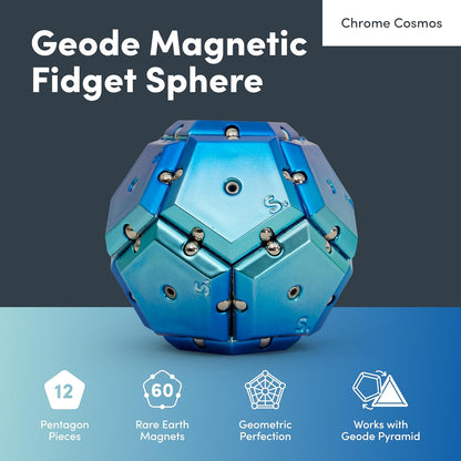 Geode Magnetic Chrome Fidget - Cosmos