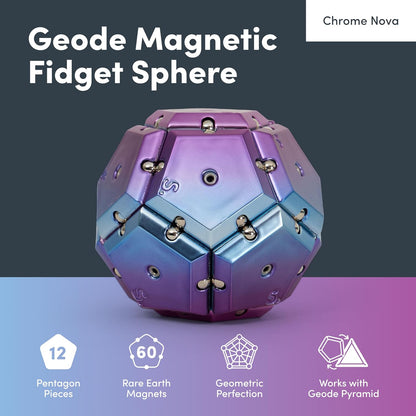 Geode Magnetic Chrome Fidget - Nova
