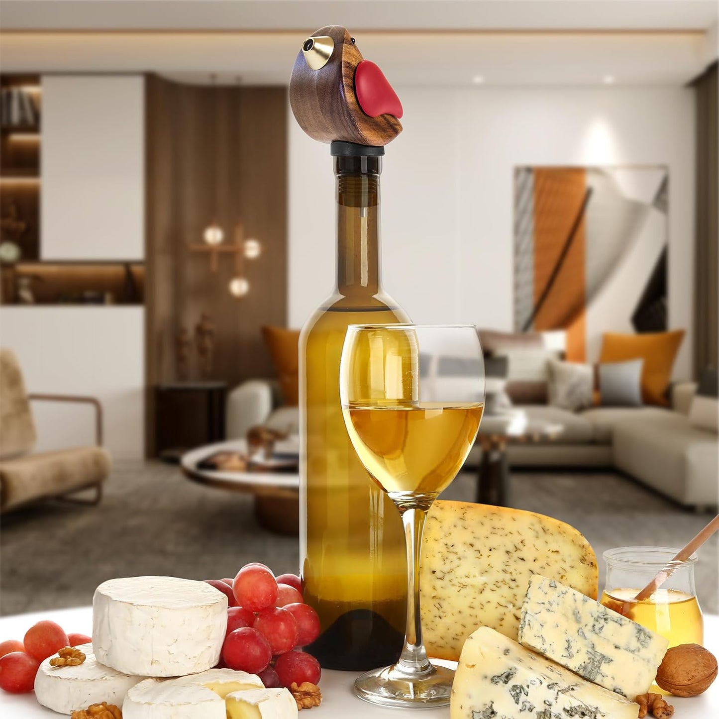 Songbird Wine Bottle Pourer - Red