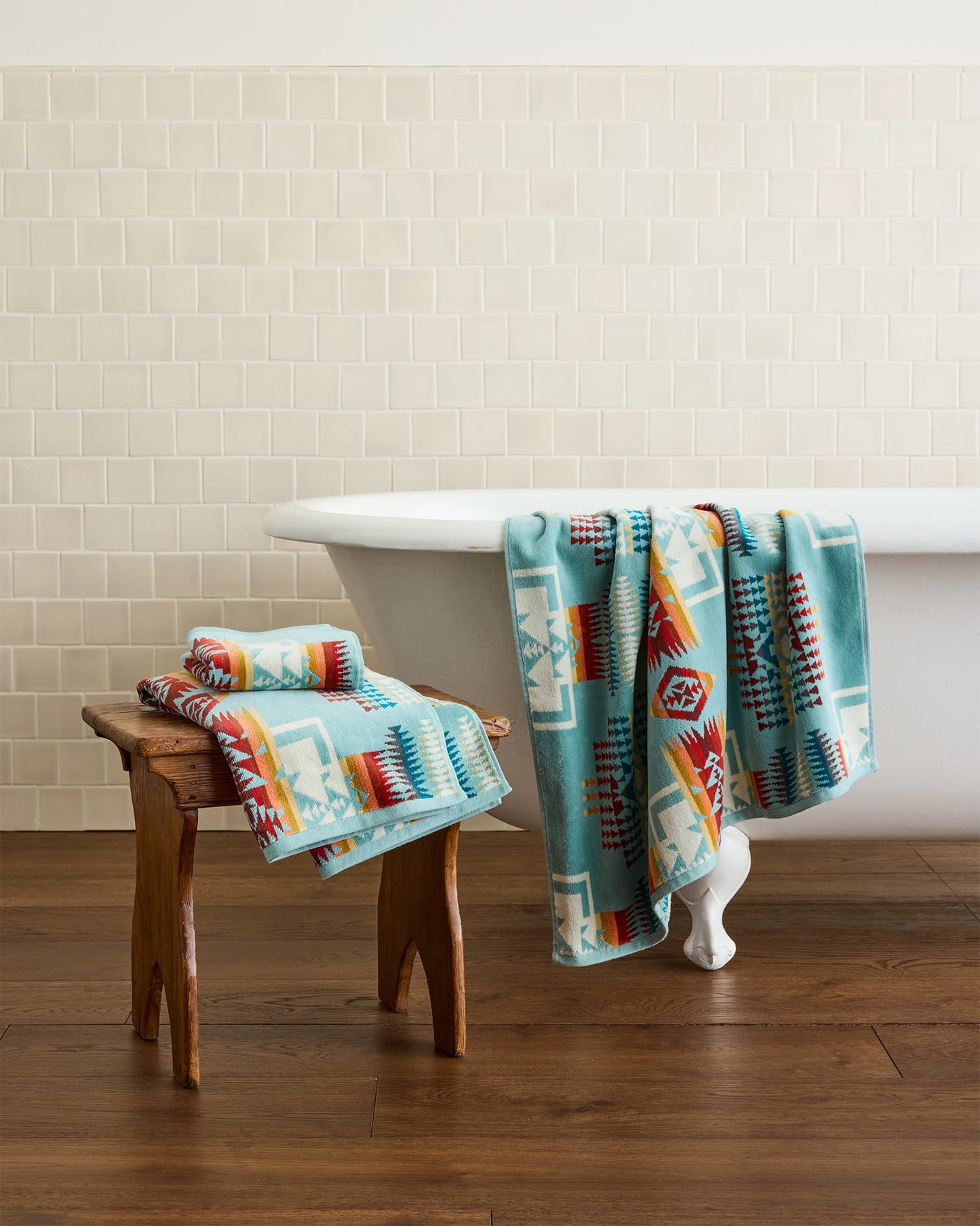 Chief Joseph Towel Set - Aqua