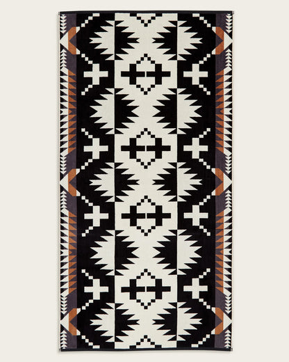 Spider Rock Towel Set - Black/White