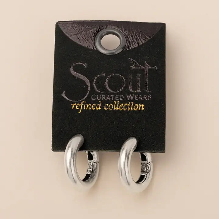 Silver Stellar Hoop Earrings