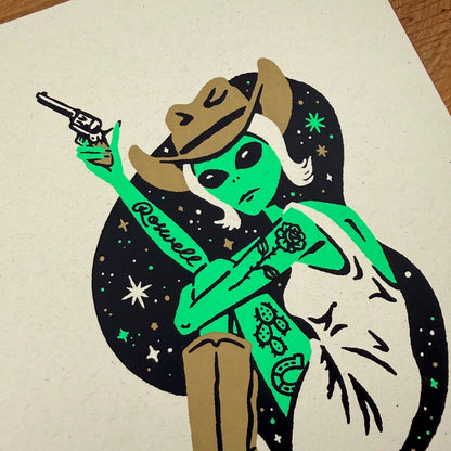 Western Alien Starr - Signed 8x10in Silkscreen Print
