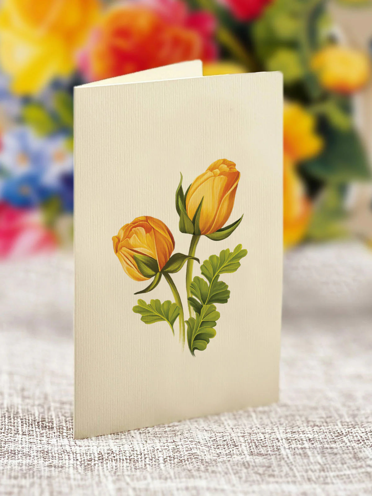 Mini Sorbet Roses Pop Up Card