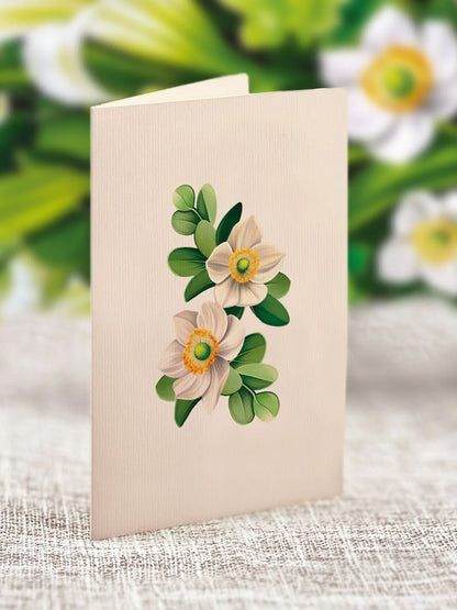 Mini Ivory & Sage Pop Up Card